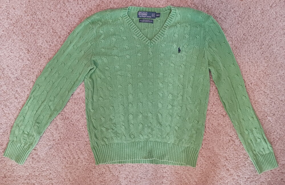 Polo by Ralph Lauren cableknit pullover Silk sweater